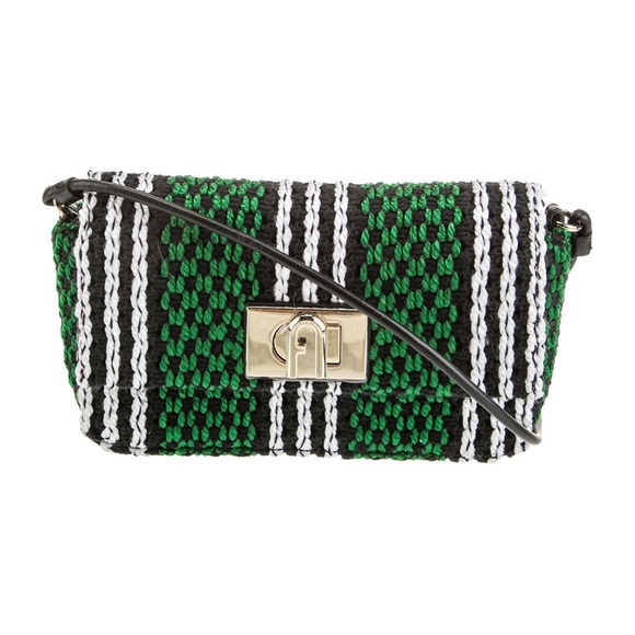 Furla Green Tweed Shoulder Bag - EUC - Picture 1 of 9